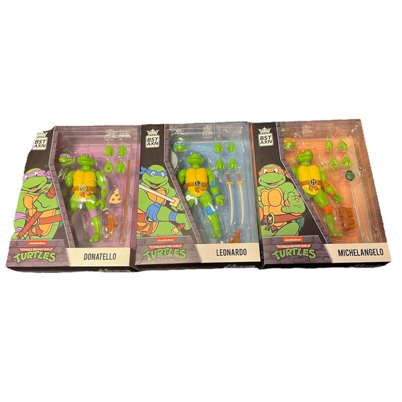 Loyal Subjects BST AXN TMNT Lot of 3 Donatello Leonardo & Michelangelo NIB - Picture 1 of 10